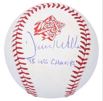 1998 WS autographed David Wells ball