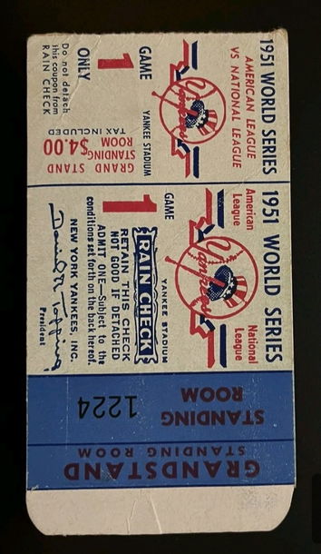 1951 World Series ticket