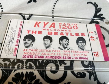 Beatles ticket stub test 