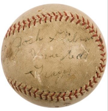 Josh Gibson signed baseball test