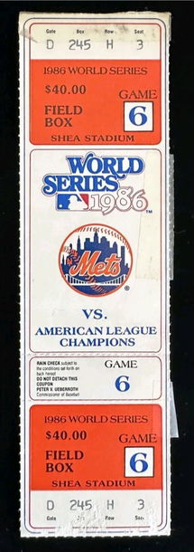 1986 world series ticket