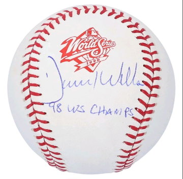 1998 WS autographed David Wells ball