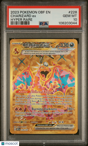 2023 Pokemon Obf EN-Obsidian Flames Charizard EX Hyper Rare PSA 10