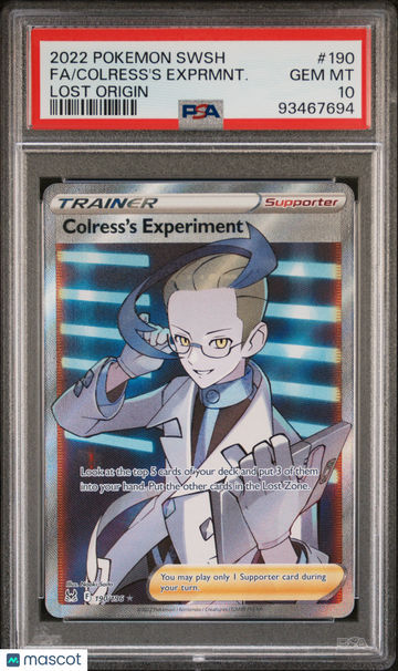 2022 Pokemon Sword & Shield Lost Origin Colress's Exprmnt. Fa Lost Origin PSA 10