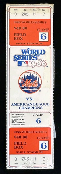 1986 world series ticket