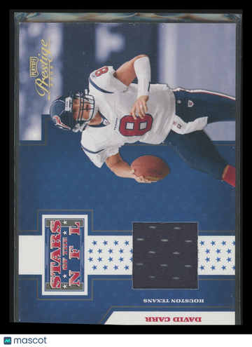 2007 Donruss Playoff Prestige Stars of the NFL David Carr #41 Game-Worn Jersey Patch