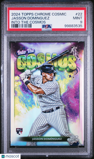 2024 Topps Chrome Cosmic Into The Cosmos Jasson Dominguez #22 Cosmic Short Print PSA 9
