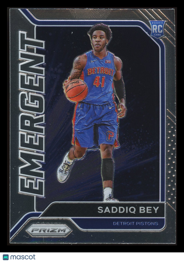 2021 2020-21 Panini Prizm Emergent Saddiq Bey #4 RC
