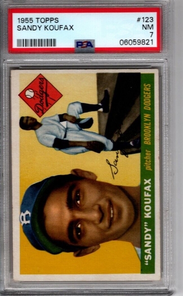 1955 Topps Sandy Koufax #123 RC Rookie PSA 7