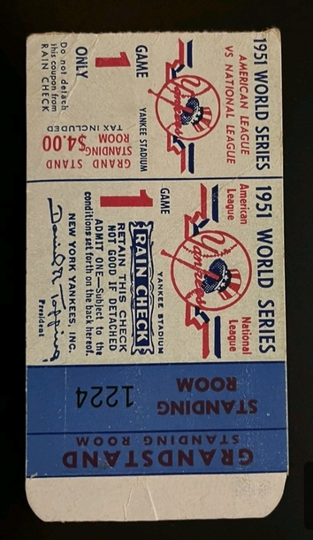 1951 World Series ticket