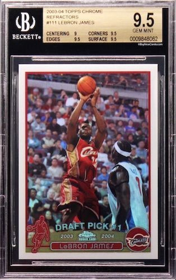 2003-04 Topps Chrome LeBron James Refractors BGS 9.5