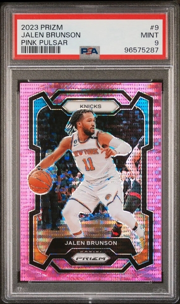 2023 Panini Prizm Jalen Brunson Pink Pulsar /42 PSA 9