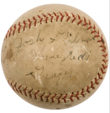 Josh Gibson signed baseball test